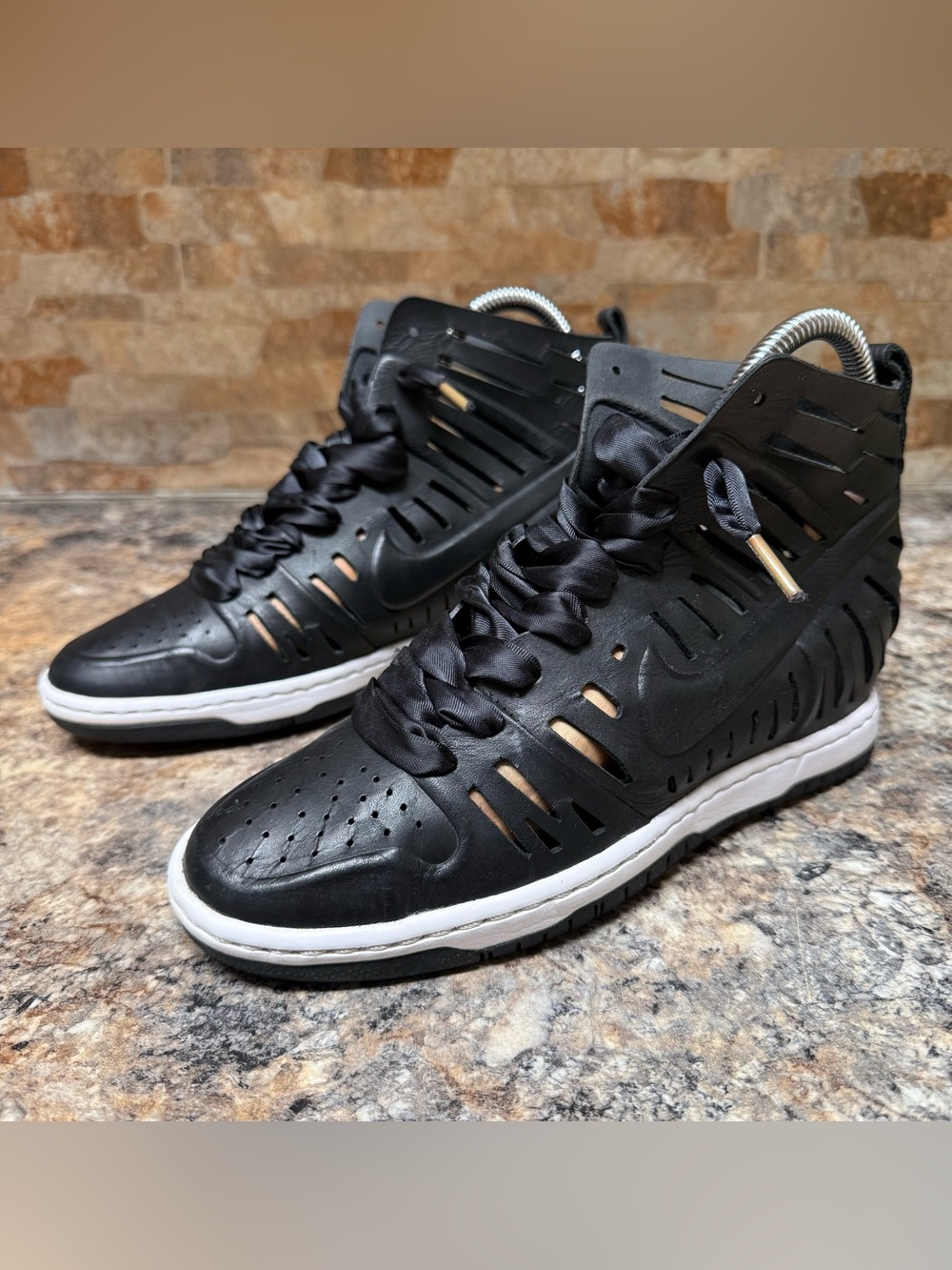 Nike Dunk Sky Hi 2.0 Joli Black Sandal Wedge Shoes Women’s Sz 8 Rare